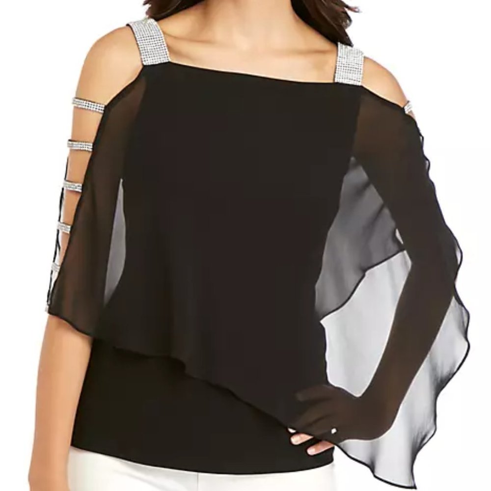 MSK Chiffon Blouse Black